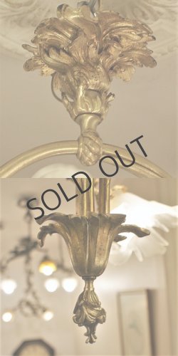 画像6: ルイ15世風花束型4灯式シャンデリア
