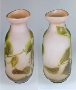 画像2: 【GALLE】ガレ　ノワゼット文扁壺型花瓶