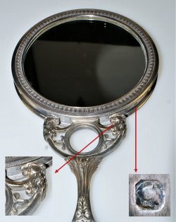 画像3: アンピール風な銀の手鏡