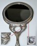 画像3: アンピール風な銀の手鏡 (3)