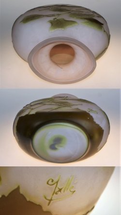 画像4: 【GALLE】ガレ　ノワゼット文扁壺型花瓶