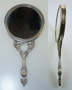 画像2: アンピール風な銀の手鏡