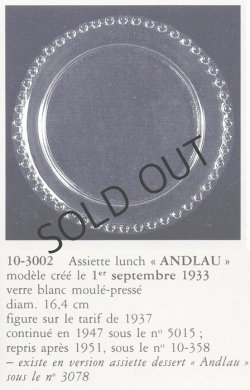 画像4: 【LALIQUE】ルネ・ラリック　ANDLAU ランチ皿6枚組