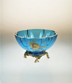 画像1: 【BACCARAT】バカラ　花月文脚付き鉢 A