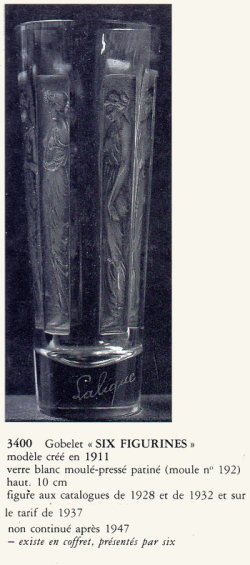 画像5: 【LALIQUE】ルネ・ラリック　SIX FIGURINES ゴブレ C