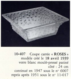 画像4: 【LALIQUE】ルネ・ラリック　ROSES 角鉢