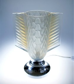 画像2: ART DECO  オパルセントガラスのランプ