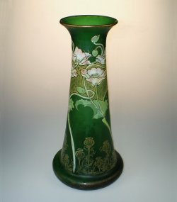 画像1: 【LEGRAS】ルグラ　ケシの花文エナメル彩花瓶