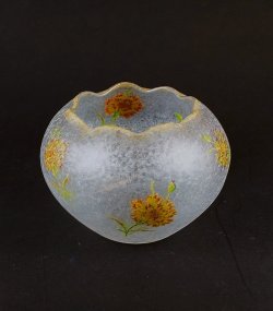 画像1: 【BACCARAT】バカラ　カーネーション文エナメル彩花器