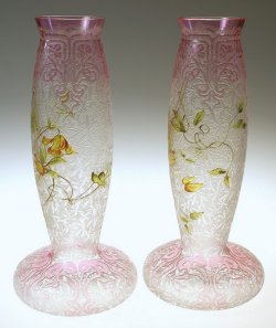 画像3: 【BACCARAT】バカラ　アール・ヌーヴォー花瓶一対