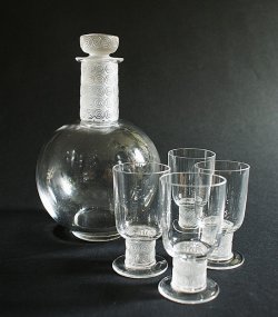 画像1: 【LALIQUE】ルネ・ラリック　CHINON 酒器セット