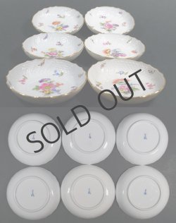画像2: 【MEISSEN】マイセン　Neubrandenstein 花絵小皿6客