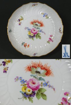 画像6: 【MEISSEN】マイセン　Neubrandenstein 花絵小皿6客