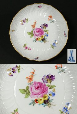 画像7: 【MEISSEN】マイセン　Neubrandenstein 花絵小皿6客