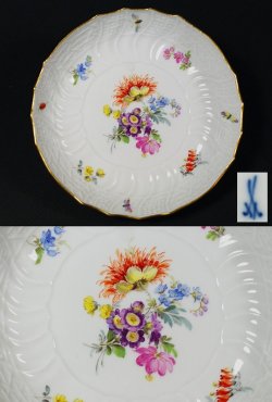 画像8: 【MEISSEN】マイセン　Neubrandenstein 花絵小皿6客