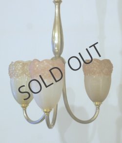 画像2: 【H&V/MULLER】紫陽花文3灯式シャンデリア