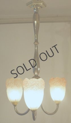 画像3: 【H&V/MULLER】紫陽花文3灯式シャンデリア