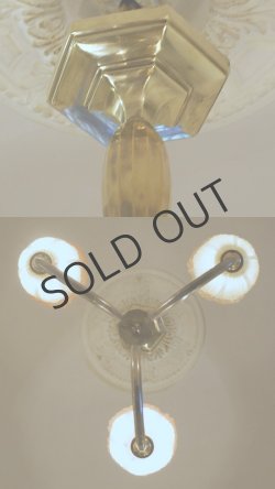 画像5: 【H&V/MULLER】紫陽花文3灯式シャンデリア