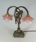 画像2: ピンクのバラの小さな2灯式ランプ (2)