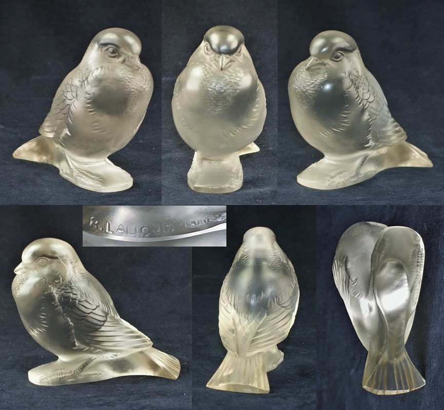 ◇美品◇ラリック lalique ガラス 置物 小鳥 バード ペーパーウエイト-
