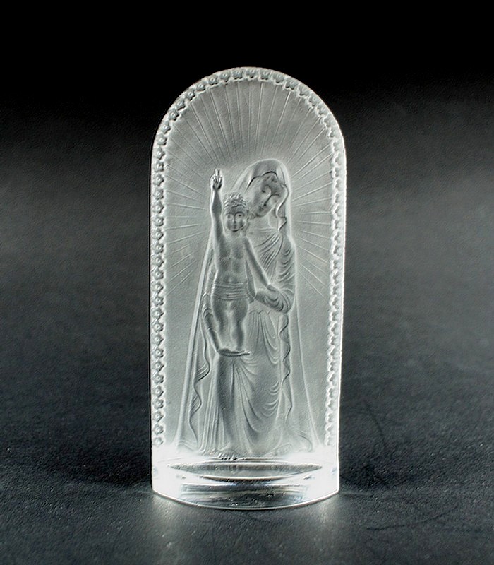 【LALIQUE】ラリック  Vierge à l'enfant agenouillée聖母子像　