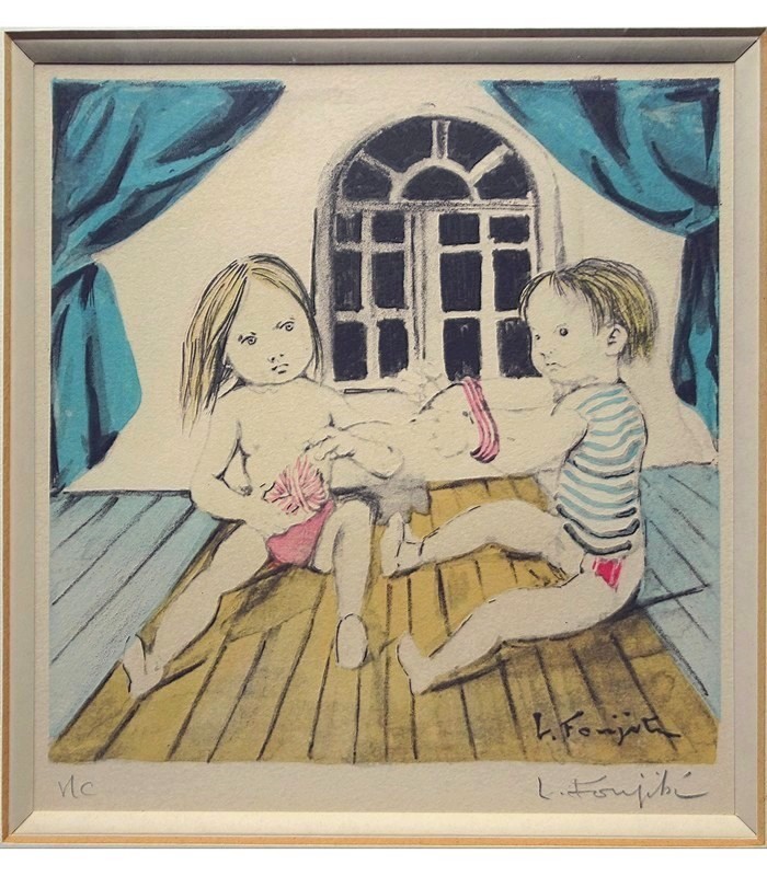 【FOUJITA】藤田嗣治 Le Tricot  リトグラフ版画 
