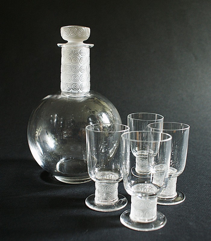 【LALIQUE】ルネ・ラリック　CHINON 酒器セット