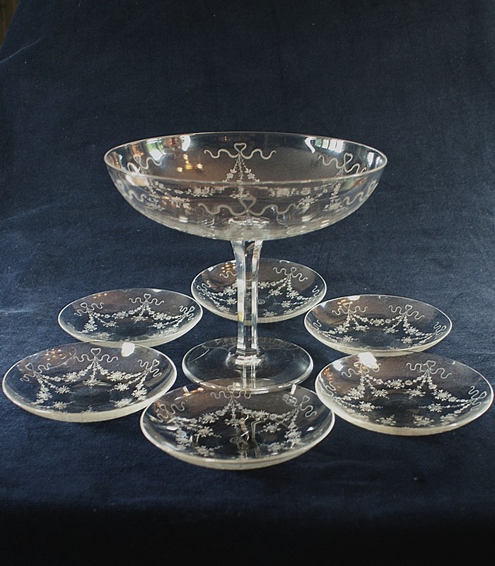 【BACCARAT】バカラ　ガーランド文デザートセット