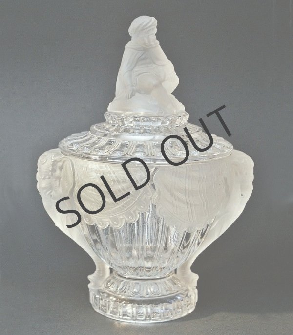 画像1: 【BACCARAT】バカラ　象と象使いの少年 蓋物 (1)