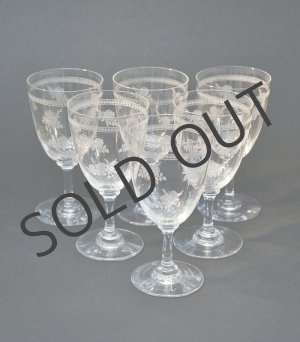 画像: 【BACCARAT】バカラ　SEME DE ROSES グラス6客