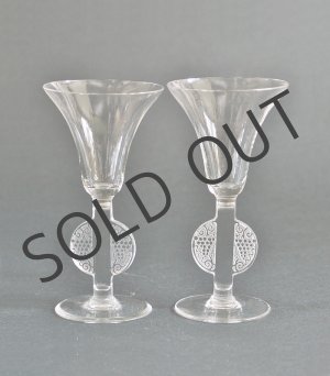 画像: 【LALIQUE】ルネ・ラリック　OBERNAI グラス2客