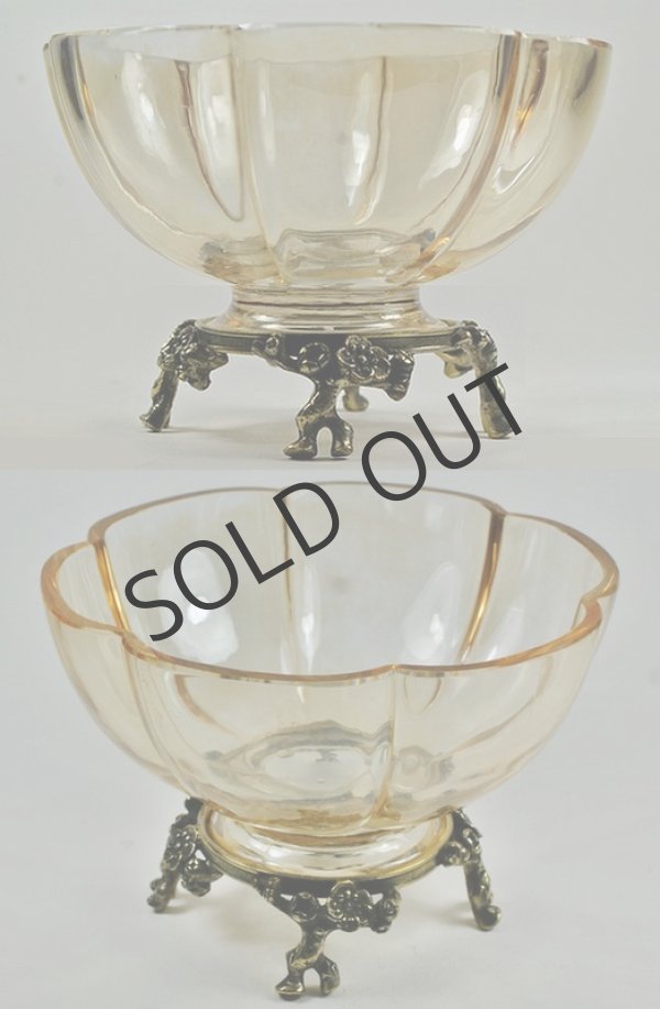 画像3: 【BACCARAT】バカラ　梅文足付きラスター彩深鉢 (3)