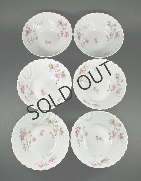 画像4: 【HAVILAND】 薔薇文トルス ボウル＆ソーサー6客 (4)