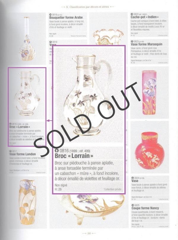 画像9: LEGRAS】ルグラ　エナメル彩すみれ文水差し (9)