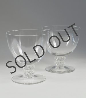 画像: LALIQUE】ルネ・ラリック　VOUGEOTグラス(n°2) 2客