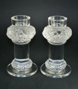 画像: 【LALIQUE】ルネ・ラリック　CHÊNE キャンドルスタンド一対