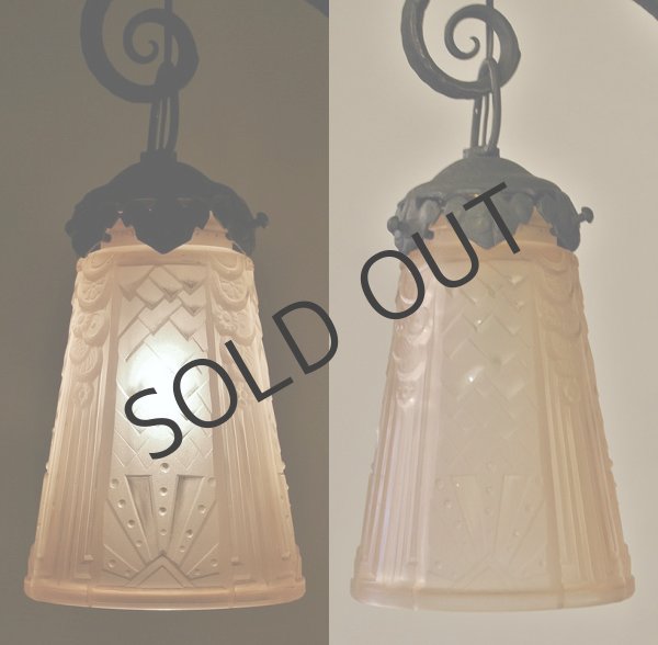 画像4: 【MULLER】ミュレー　葡萄文鍛鉄台4灯式シャンデリア (4)