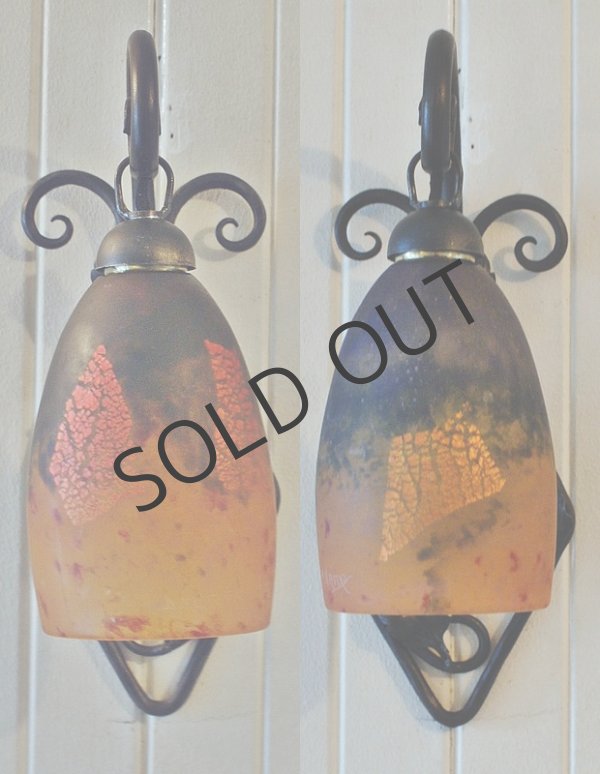 画像6: 【DAUM】ドーム　鍛鉄台アプリック一対 (6)