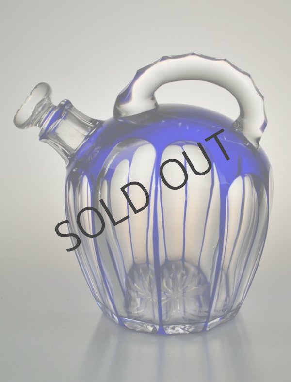 画像4: 【St-Louis】サン・ルイ　ブルー色被せ酒器セット (4)