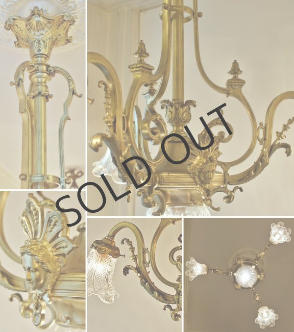 画像7: 【BACCARAT】バカラ　ルネッサンス風4灯式シャンデリア (7)