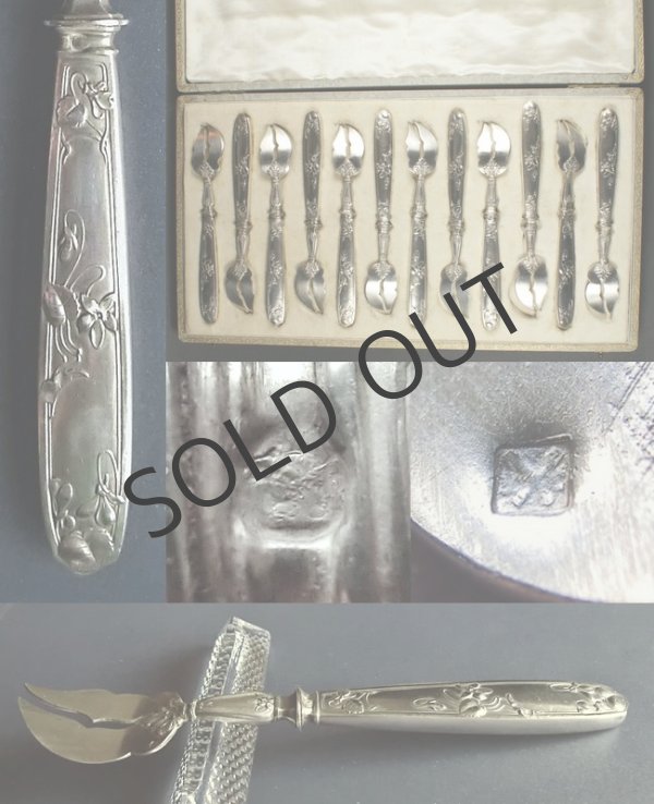 画像5: 【COIGNET】コワニェ　スミレ文フルーツフォーク6客 (5)