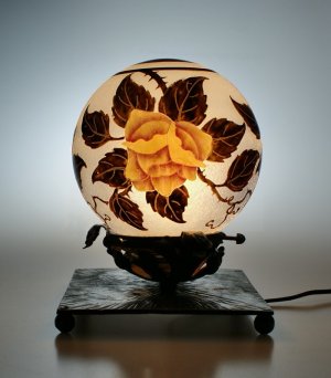 画像: 【NANCEA】ナンセア　黄色い薔薇のテーブルランプ