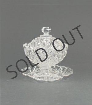 画像: 【BACCARAT】バカラ　Diamants carrés 蓋物受皿付き