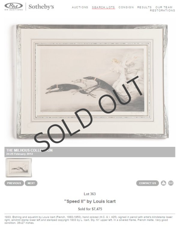 画像7: 【ICART】ルイ・イカール ≪SPEED II≫オリジナル銅版画 (7)