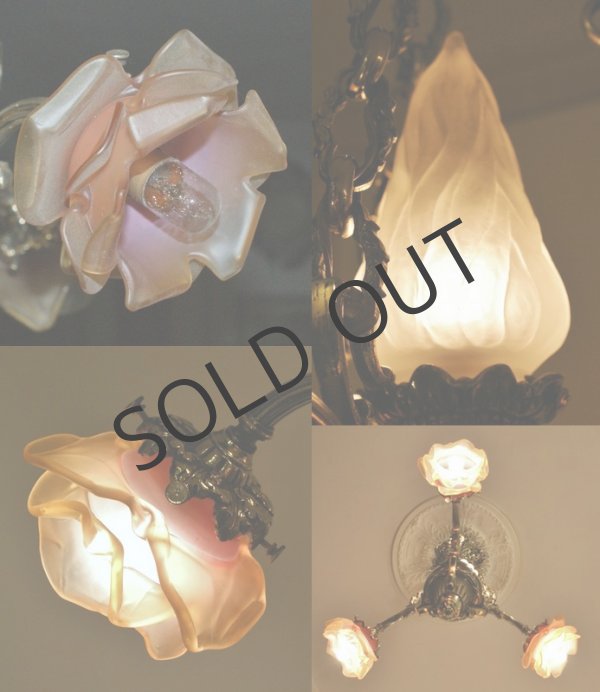 画像5: 薔薇と松明の小さなシャンデリア (5)