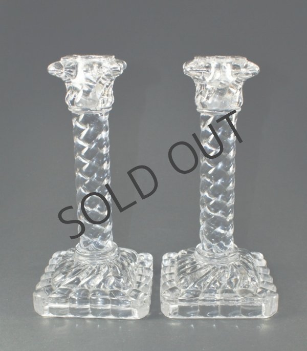 画像1: 【BACCARAT】バカラ　Bambous tors角型キャンドルスタンド1対 (1)