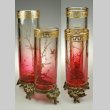 画像2: 【BACCARAT】バカラ　花鳥文二連筒型花器 (2)