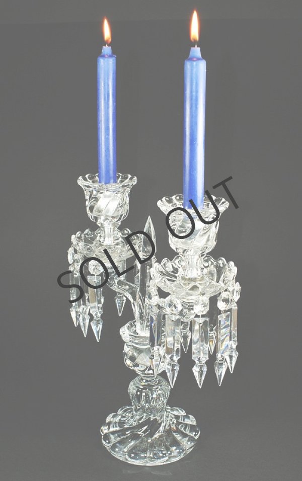 画像3: 【BACCARAT】バカラ 2灯式火屋付きキャンドルスタンド Bambous tors (3)