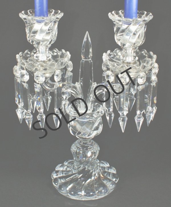 画像4: 【BACCARAT】バカラ 2灯式火屋付きキャンドルスタンド Bambous tors (4)