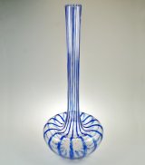 画像: 【SCHNEIDER】青色縦縞文鶴首花瓶 